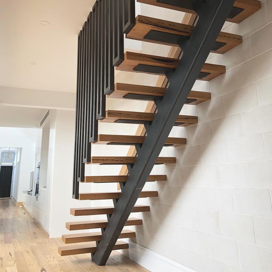 Recycled timber stairs